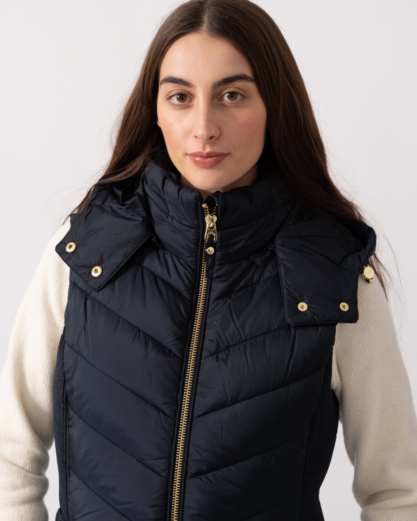 Joules Pembury Womens Long Gilet - Navy