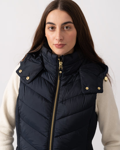 Joules Pembury Womens Long Gilet - Navy