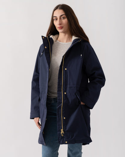 Joules Portwell Cosy Womens Jacket - Navy | CHO | Designer Womens Coats & Jackets