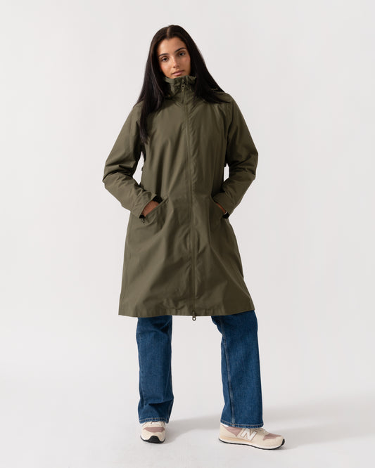 Joules Rainaway Womens Raincoat - Green Grapeleaf