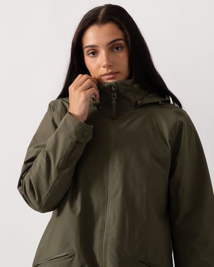 Joules Rainaway Womens Raincoat - Green Grapeleaf