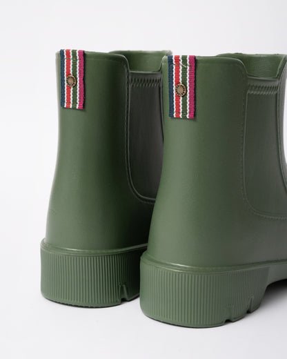 Joules Raindance Womens Short Wellies - Khaki Green