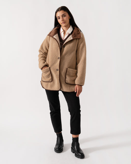 Joules Sadie Longline Jacket - Neutral