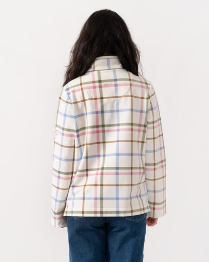 Back of the Joules Saunton Womens Funnel Neck Sweatshirt - Cream Check