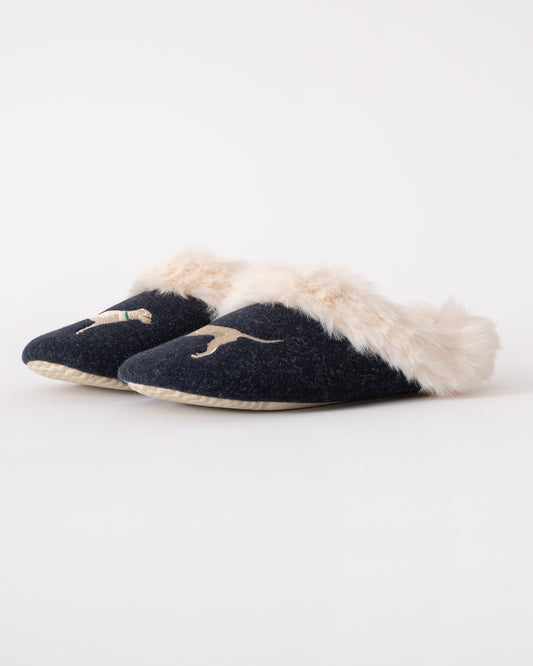 Joules Slippet Womens Slippers in Navy