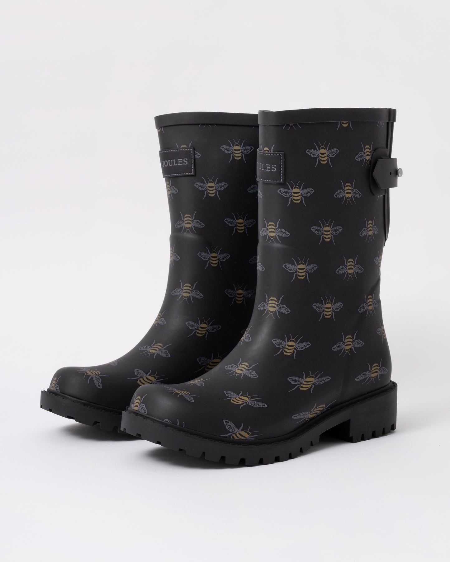 Joules Wistow Womens Wellies - Black Bee - front
