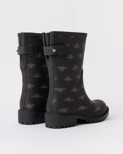 Joules Wistow Womens Wellies - Black Bee - back