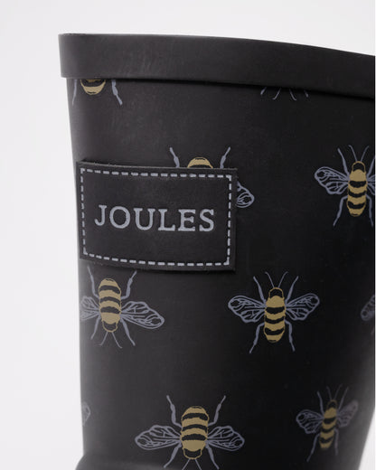 Joules Wistow Womens Wellies - Black Bee - detail
