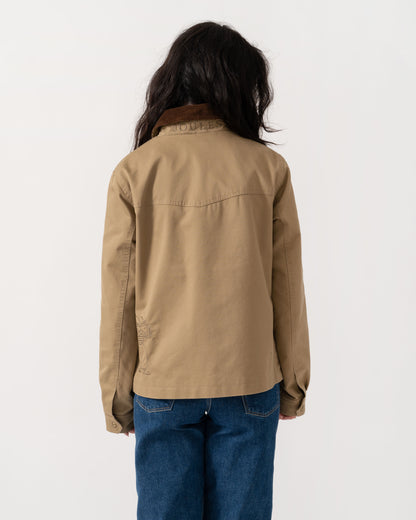 Back of the Joules Womens Barn Jacket - Tan Brown