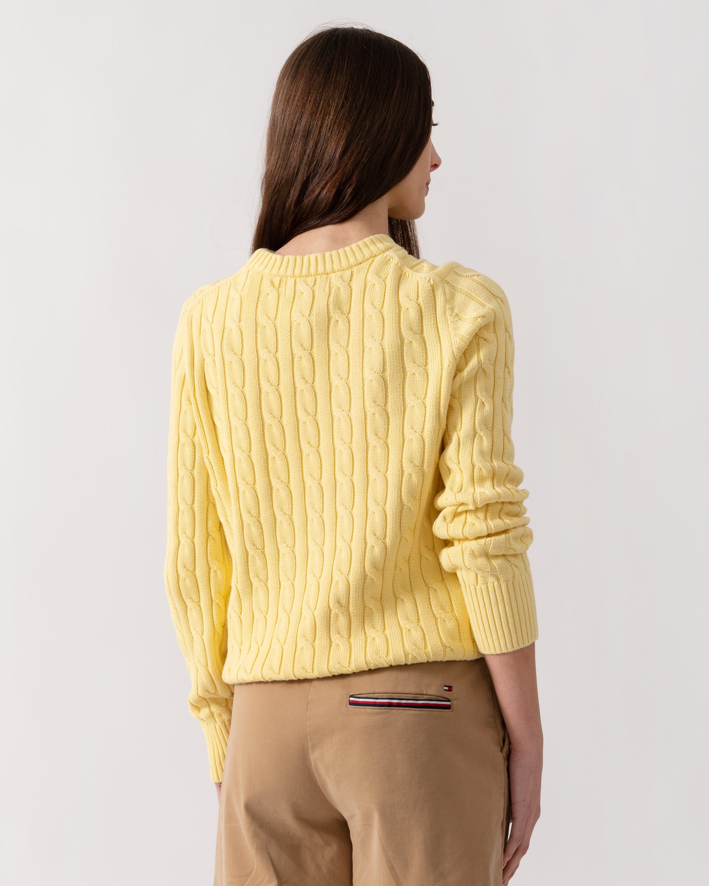 Joules Womens Classic Cable Knit Jumper - Yellow