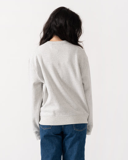 Back of the Joules Womens Embroidered Jonty Crew Neck Sweatshirt - Grey