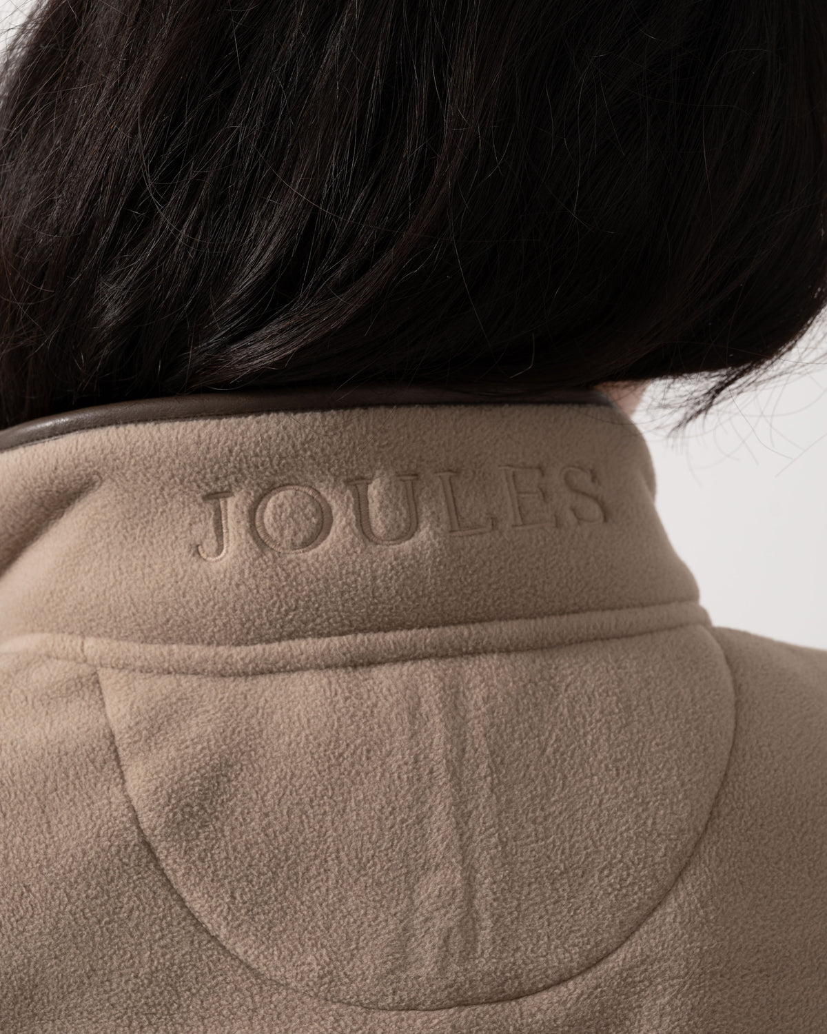 Back of Joules Womens Heritage Gilet - Mink Brown