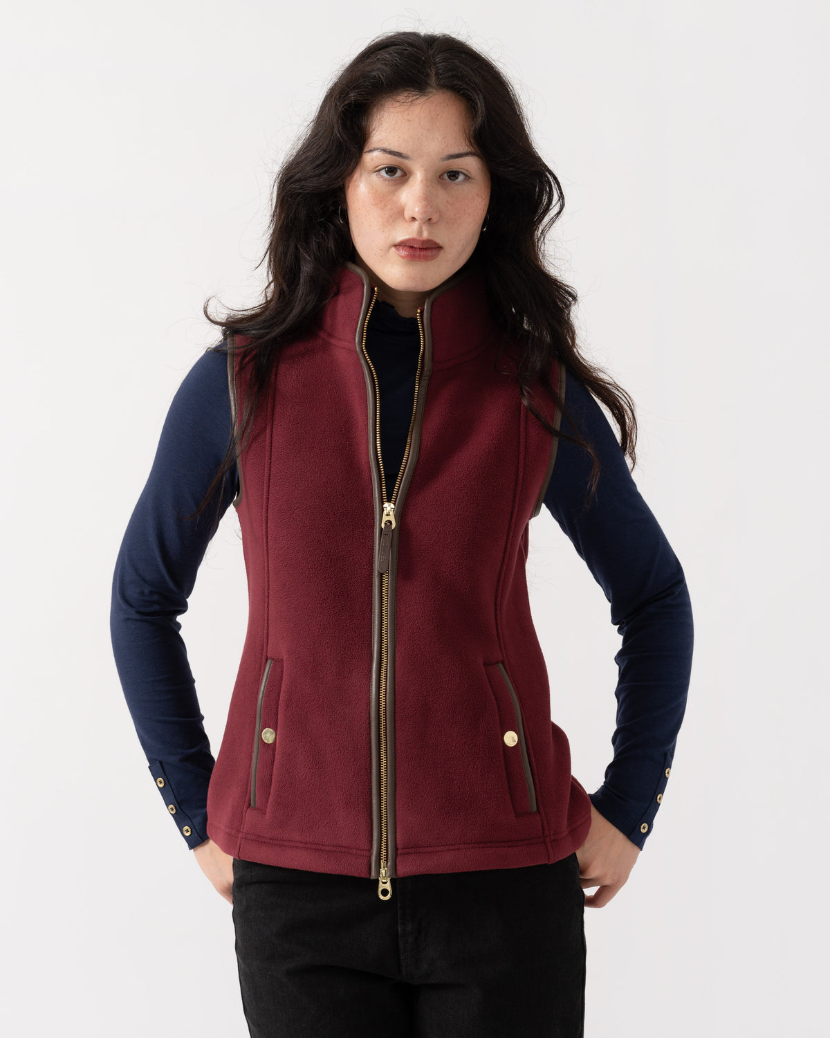 Zipped up jacket of Joules Womens Heritage Gilet - Red