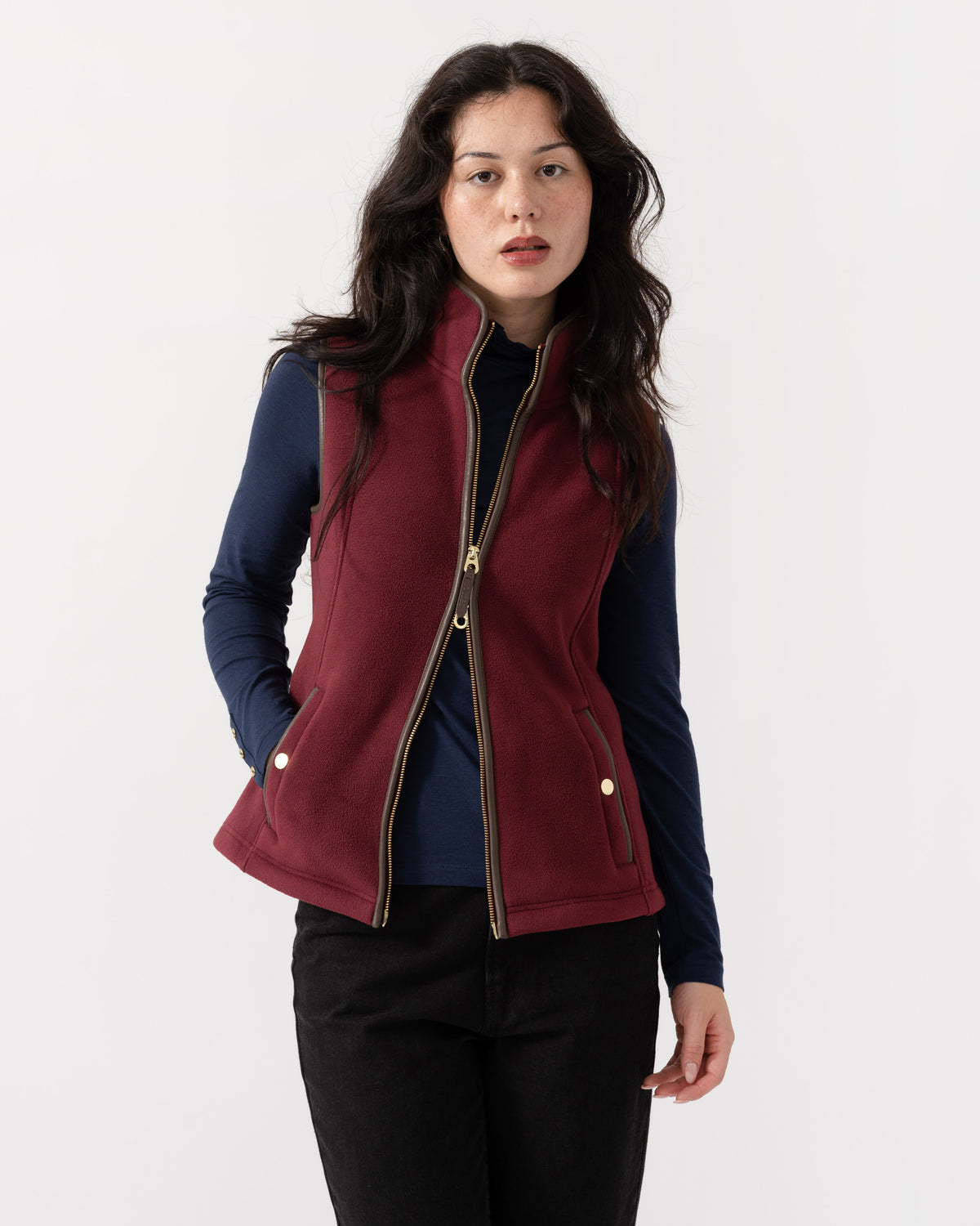 Front of Joules Womens Heritage Gilet - Red