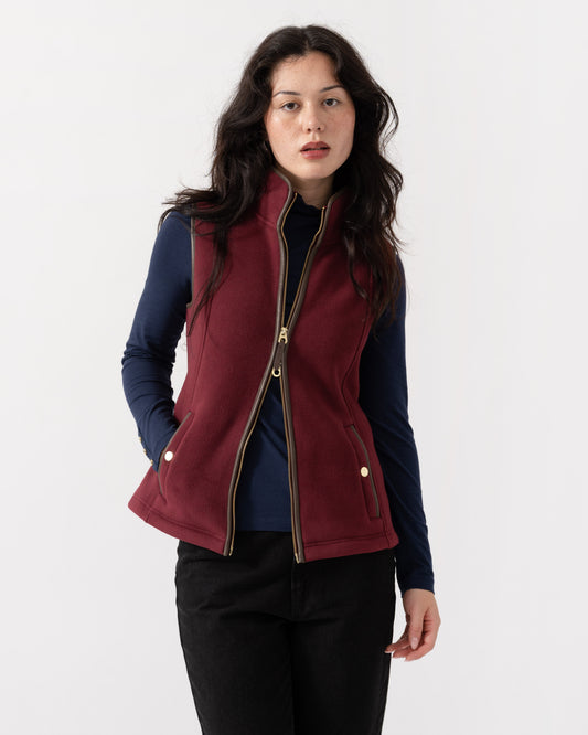 Front of Joules Womens Heritage Gilet - Red