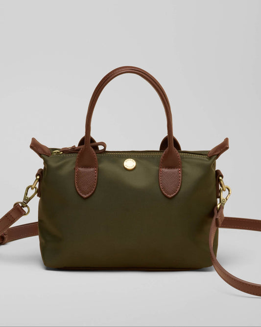 Joules Edie Womens Mini Crossbody Handbag - Khaki | CHO | Designer Womens Handbags