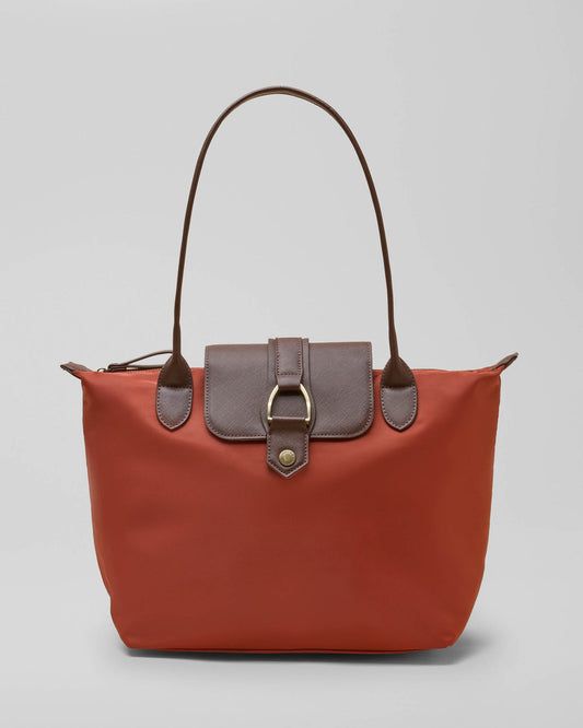 Joules Edie Womens Nylon Tote Bag - Rust | CHO | Designer Womens Bags