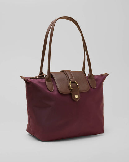 Joules Edie Womens Nylon Tote Bag - Port | CHO | Designer Womens Bags