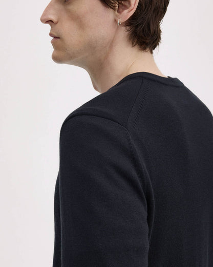 Fred Perry Mens Classic V Neck Jumper - Black 198