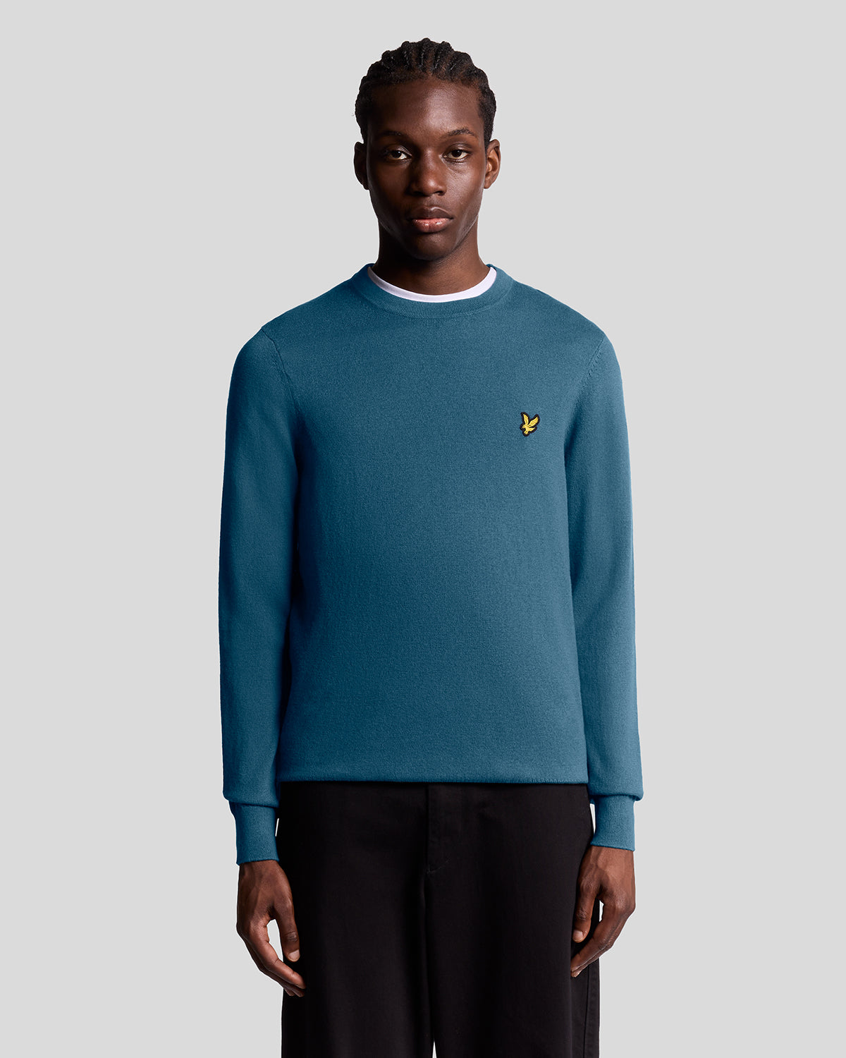 Lyle & Scott Cotton Merino Mens Crew Neck Jumper - X862 Deep Water