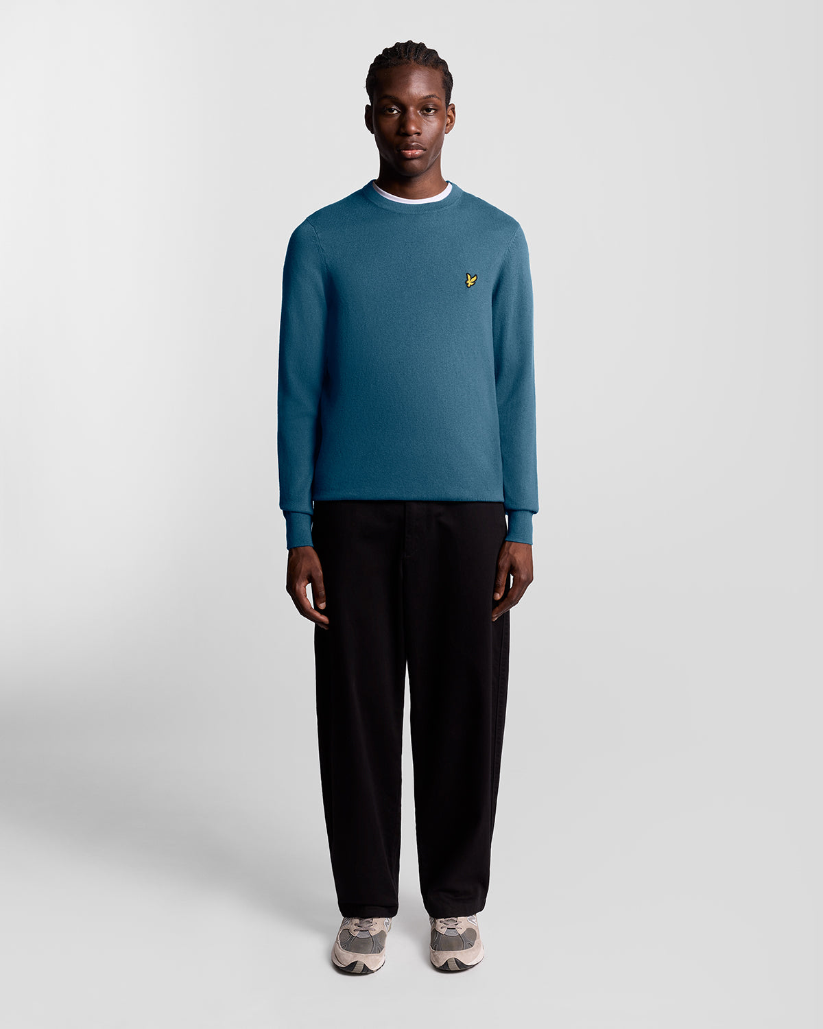 Lyle & Scott Cotton Merino Mens Crew Neck Jumper - X862 Deep Water