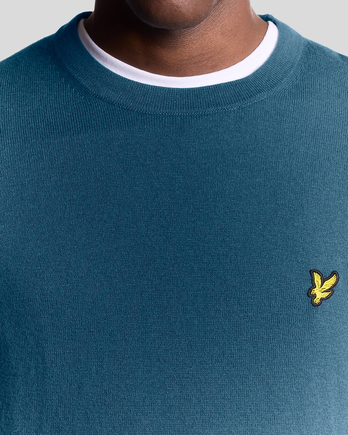 Lyle & Scott Cotton Merino Mens Crew Neck Jumper - X862 Deep Water