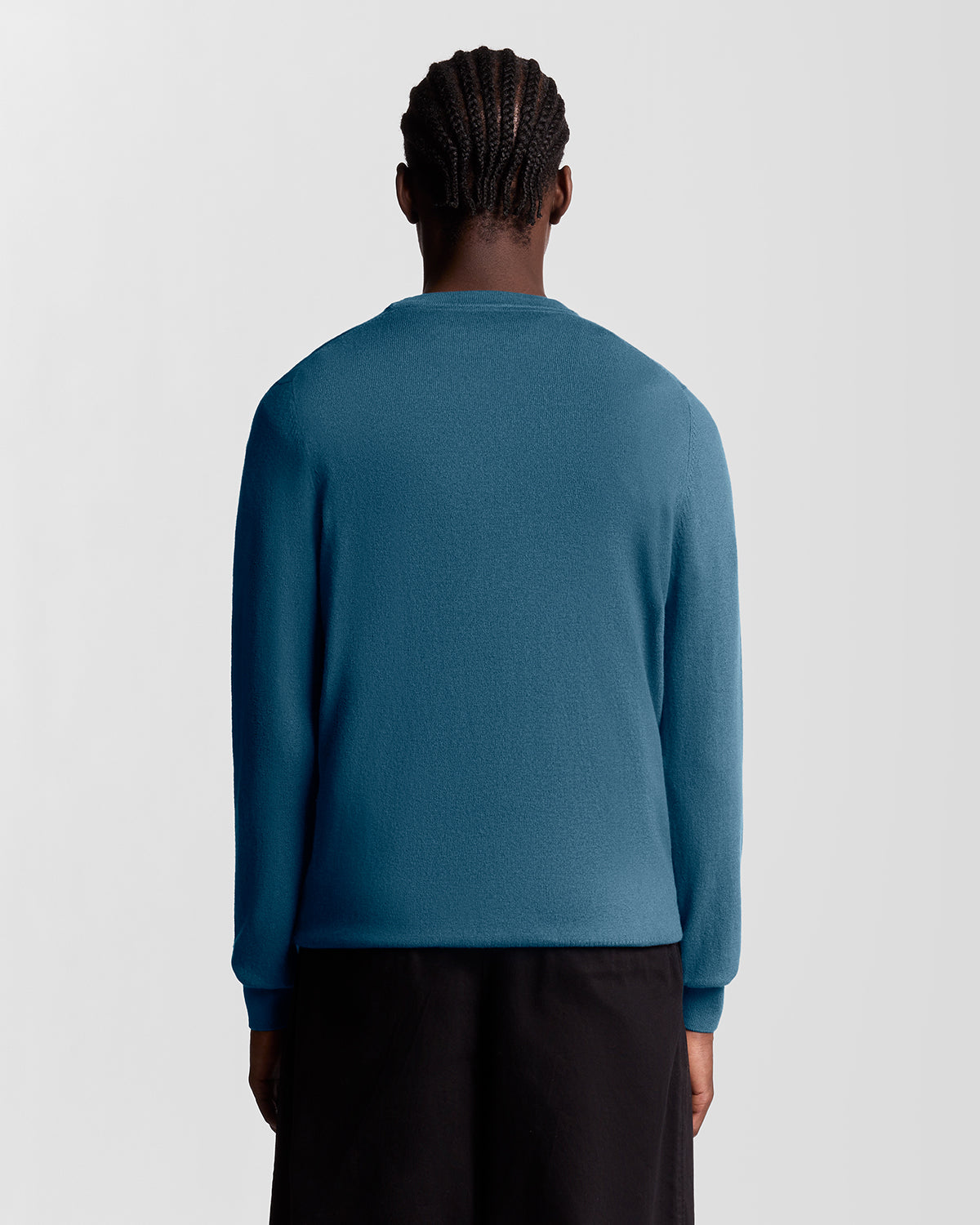 Lyle & Scott Cotton Merino Mens Crew Neck Jumper - X862 Deep Water