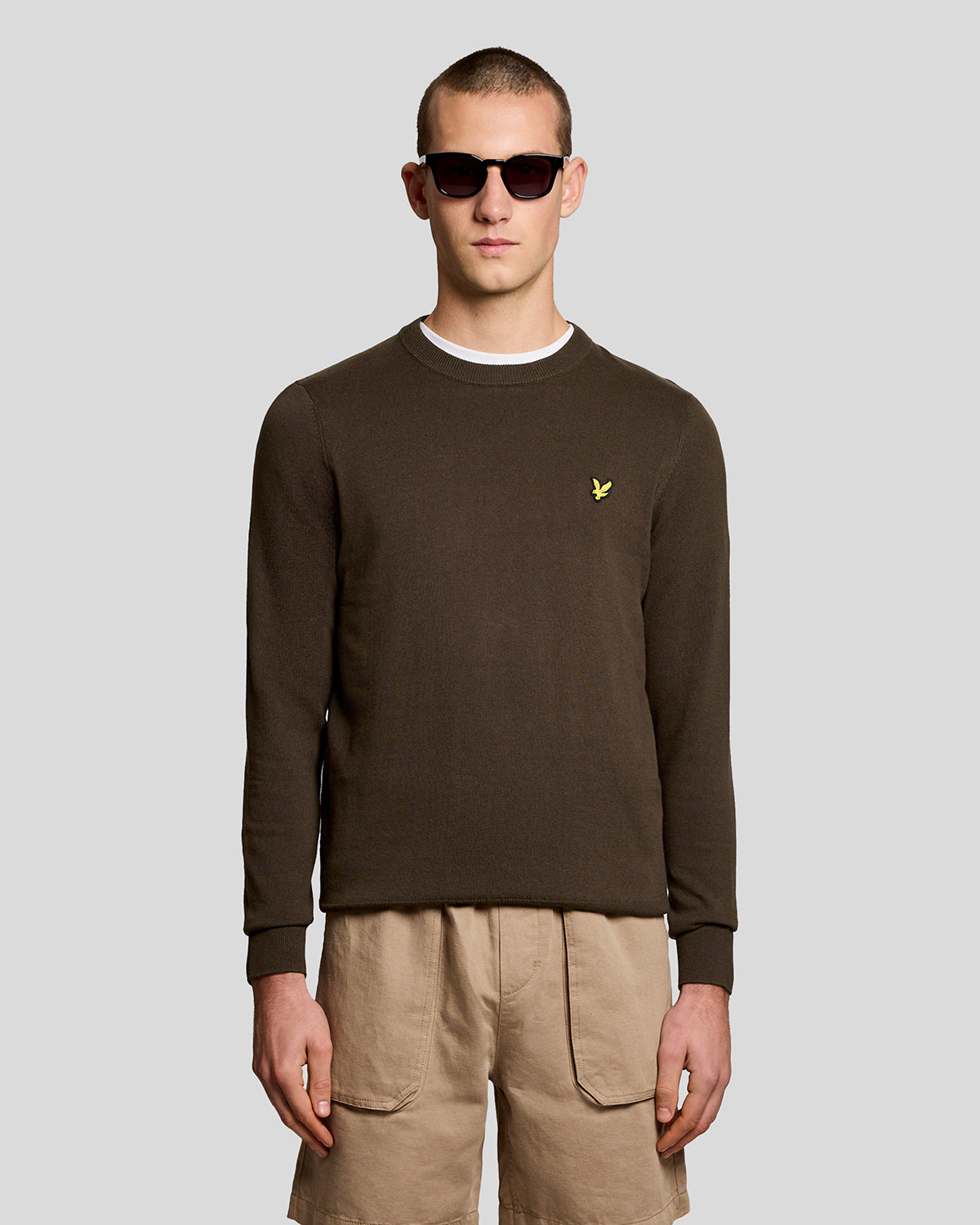 Lyle & Scott Cotton Crew Neck Mens Jumper - Y176 Ebony