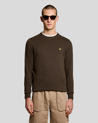 Lyle & Scott Cotton Crew Neck Mens Jumper - Y176 Ebony