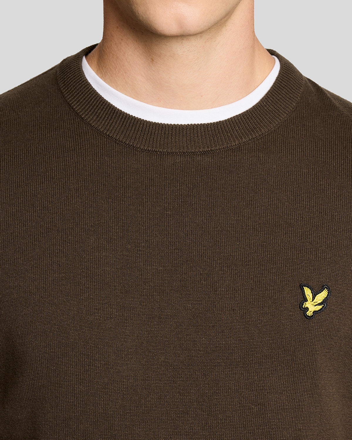 Lyle & Scott Cotton Crew Neck Mens Jumper - Y176 Ebony