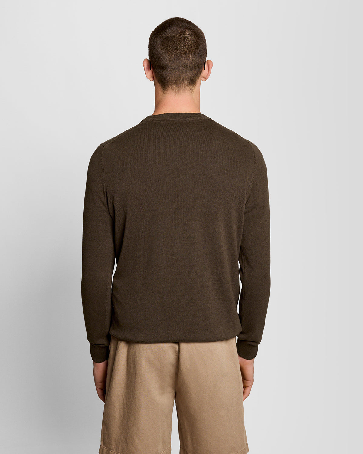 Lyle & Scott Cotton Crew Neck Mens Jumper - Y176 Ebony