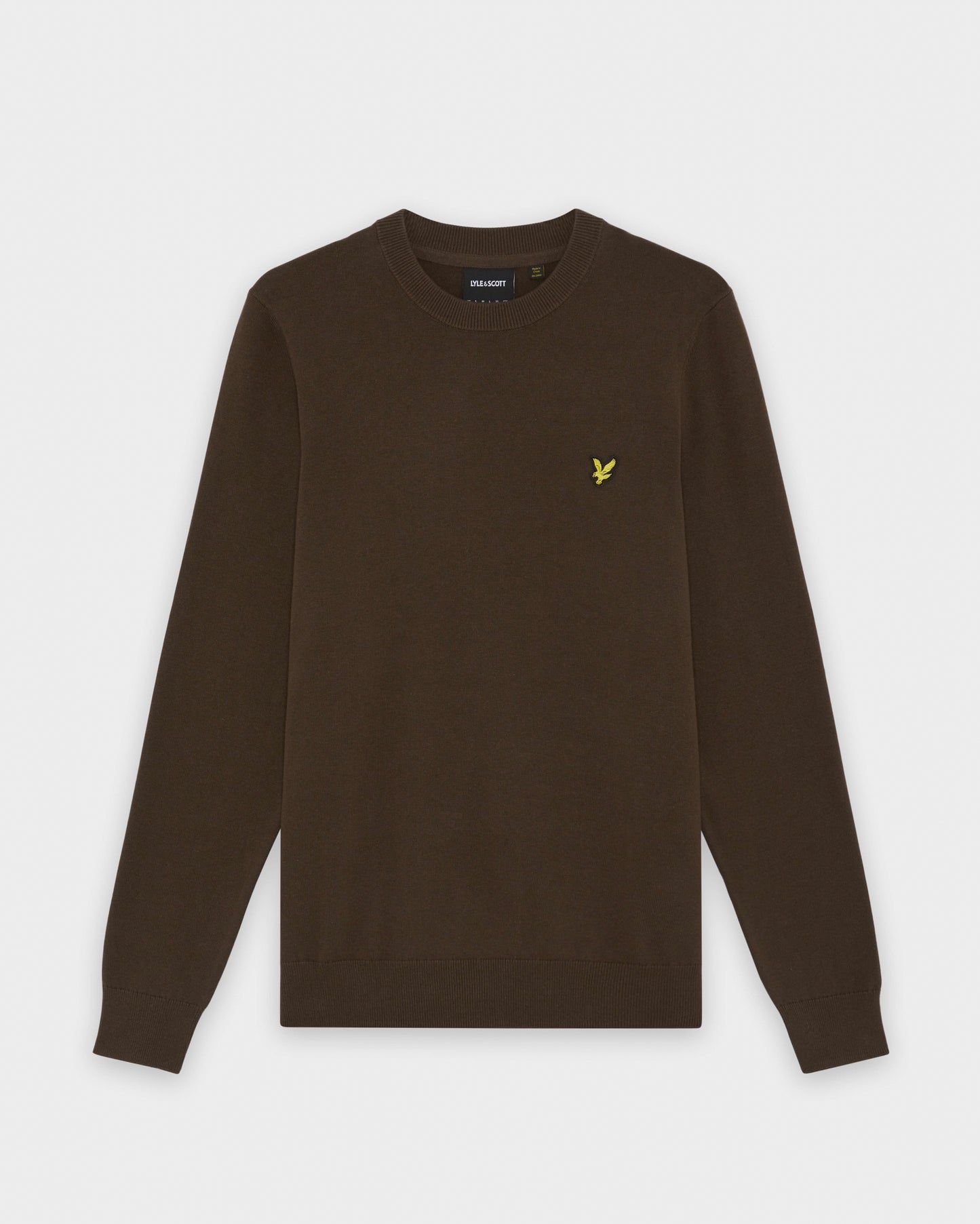 Lyle & Scott Cotton Crew Neck Mens Jumper - Y176 Ebony