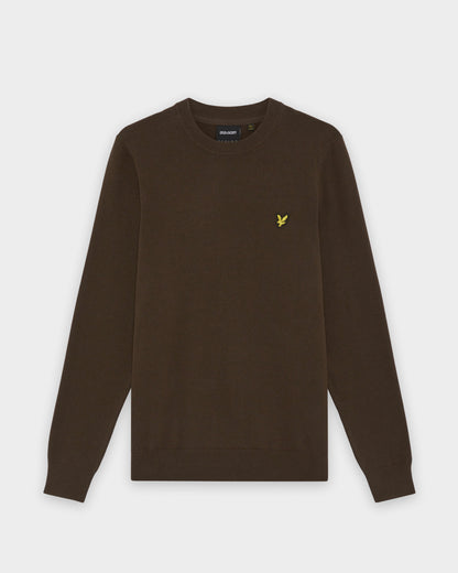 Lyle & Scott Cotton Crew Neck Mens Jumper - Y176 Ebony