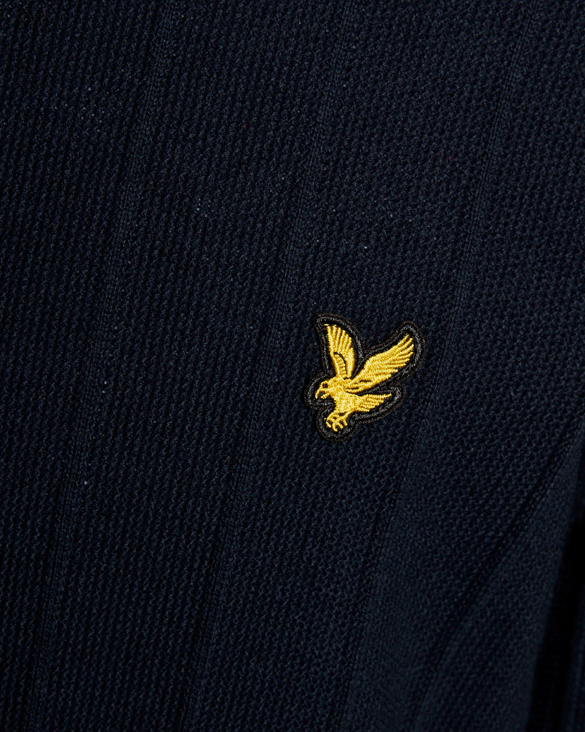 Lyle & Scott Tipped Pique Mens Knitted Jumper - Z271 Dark Navy | CHO | Designer Mens Crew Neck Jumpers