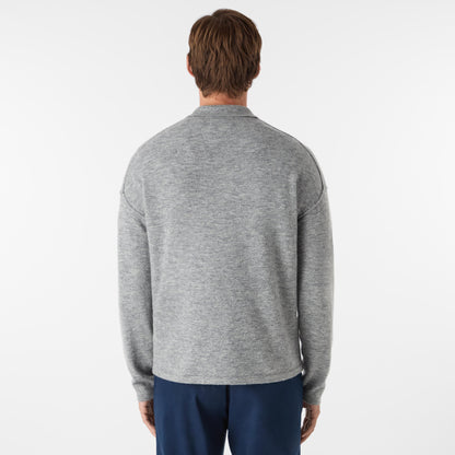 Oliver Sweeney Killala Mens Alpaca Wool Blend Quarter Zip Jumper - Grey