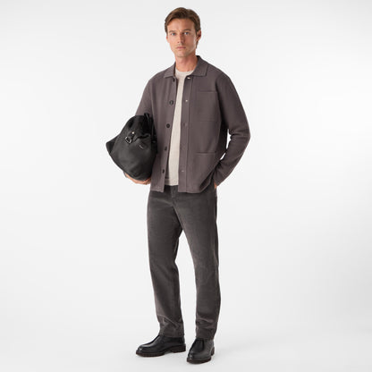 Oliver Sweeney Kingsbridge Mens Combed Cotton Overshirt - Mole