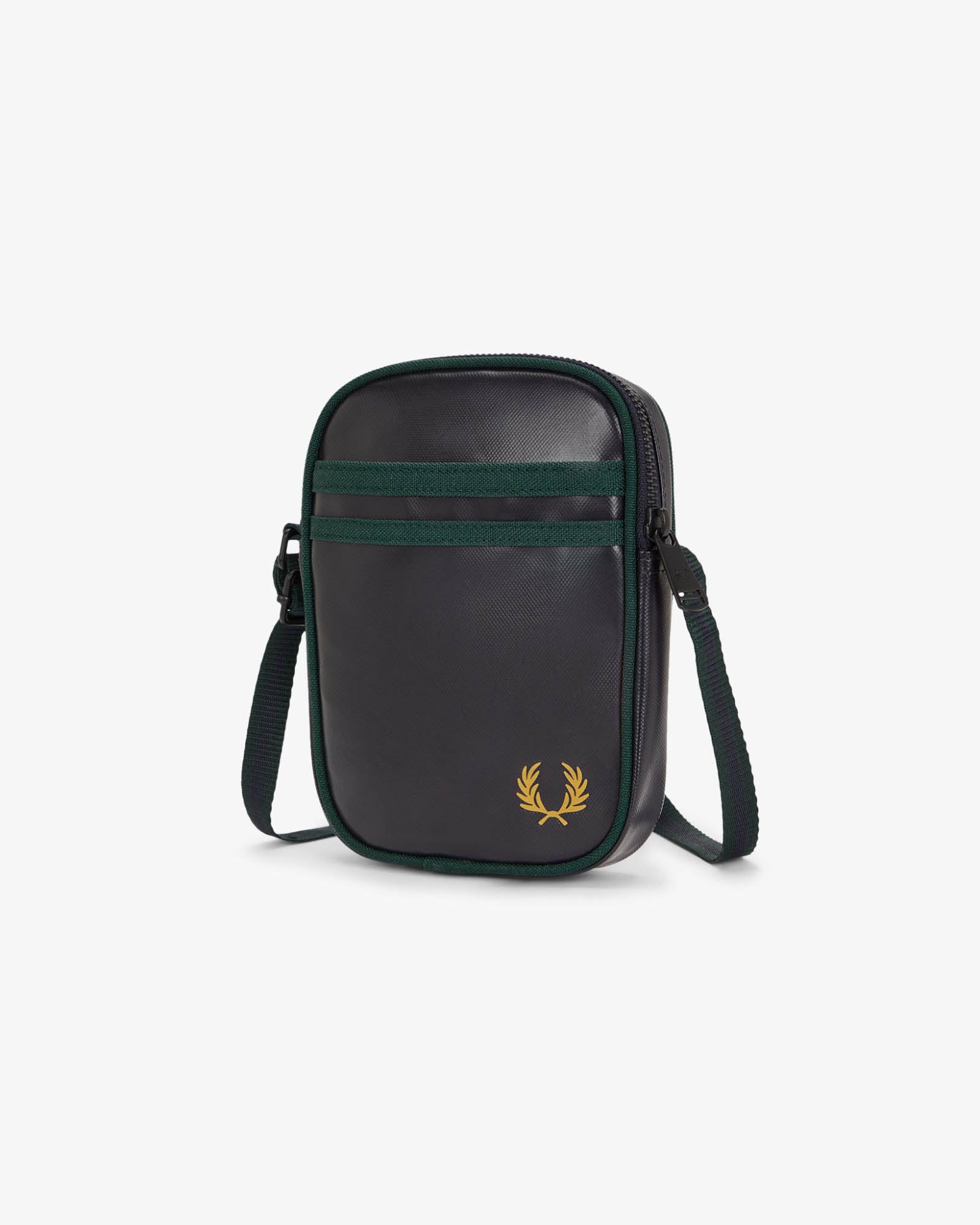 Fred Perry Classic Small Side Bag - Navy/Grassroots 83A | CHO | Designer Mens Bags