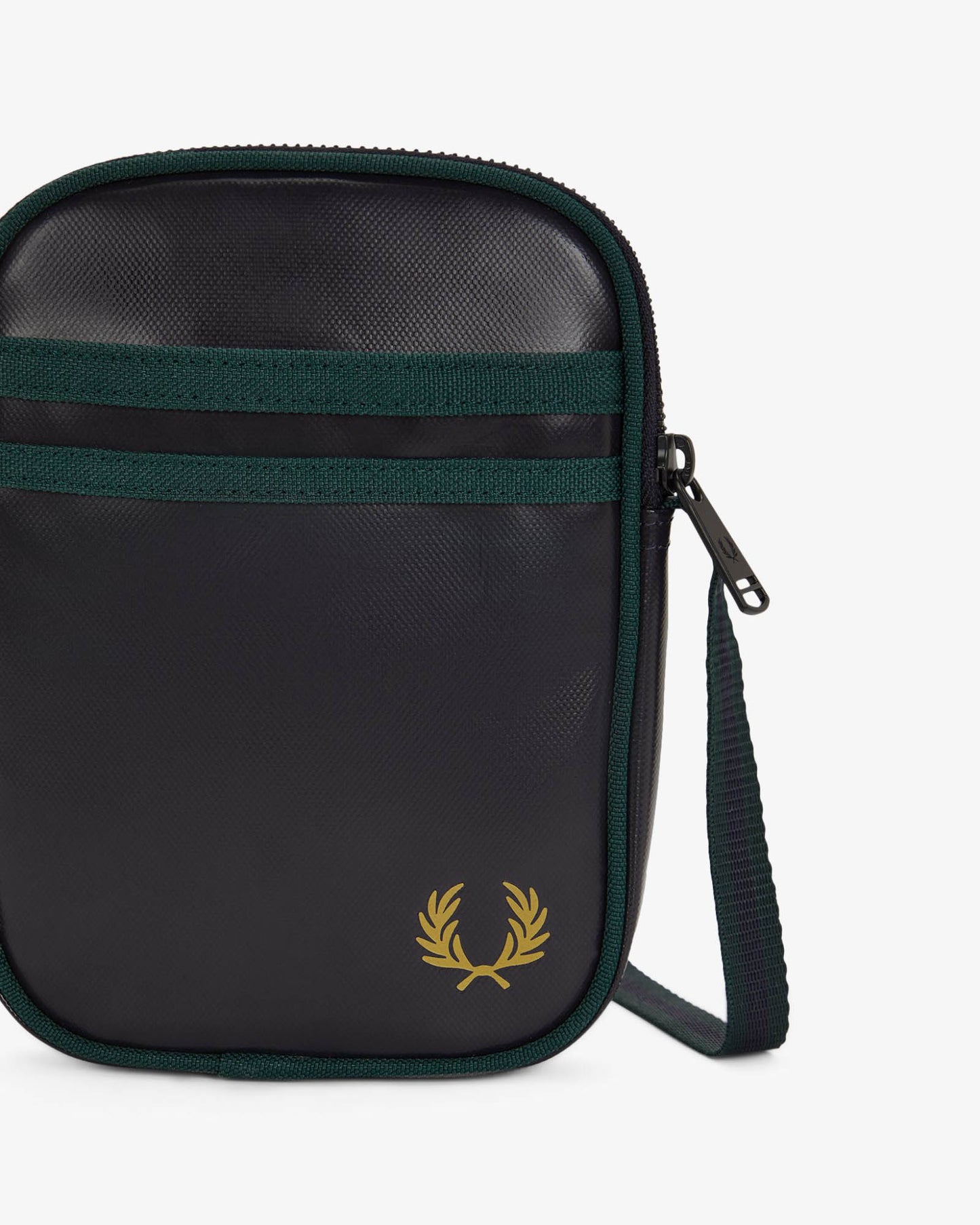 Fred Perry Classic Small Side Bag - Navy/Grassroots 83A | CHO | Designer Mens Bags