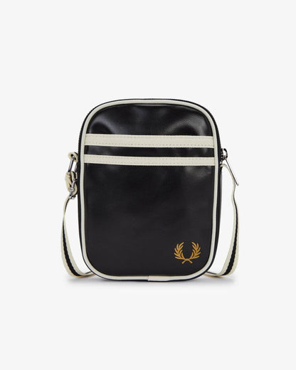 Fred Perry Classic Small Side Bag - Black/Ecru D57