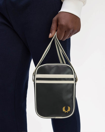 Fred Perry Classic Small Side Bag - Night Green/Ecru T11