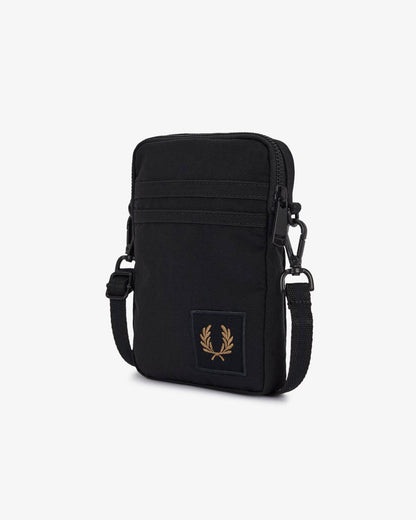 Fred Perry Nylon Badge Small Side Bag - Black 102