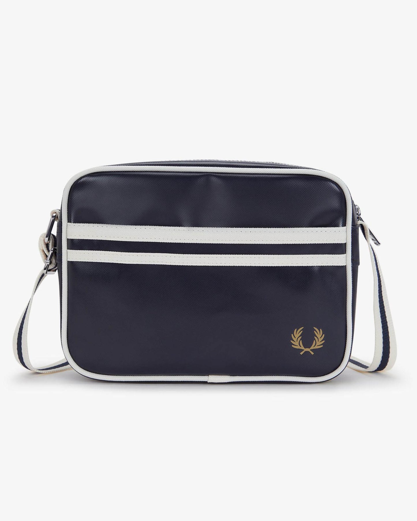 Fred Perry Classic Mini Shoulder Bag - Navy/Ecru 635 | CHO | Designer Unisex Shoulder Bags