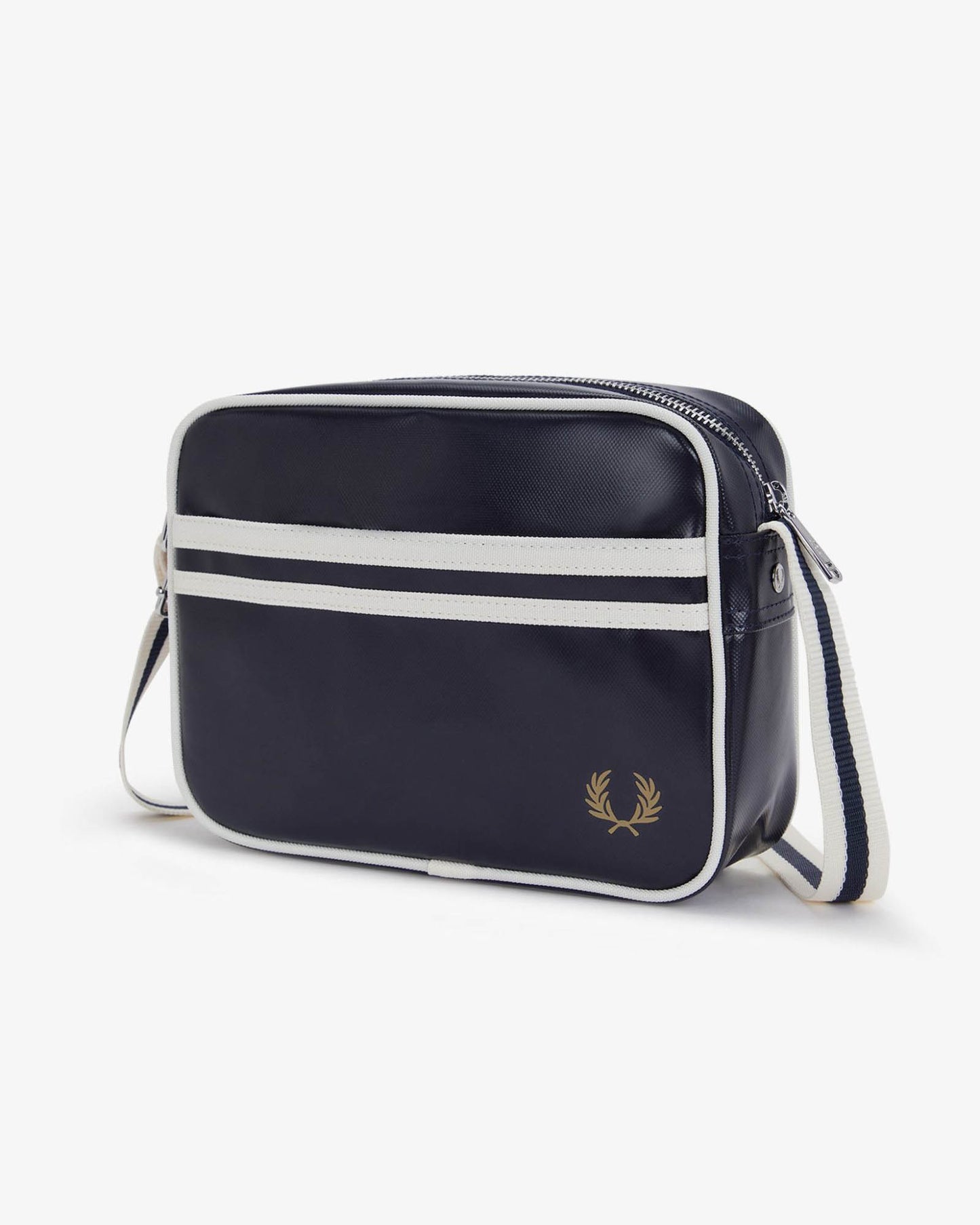Fred Perry Classic Mini Shoulder Bag - Navy/Ecru 635 | CHO | Designer Unisex Shoulder Bags