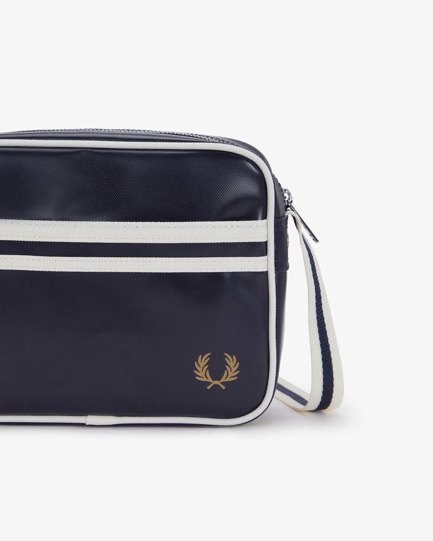 Fred Perry Classic Mini Shoulder Bag - Navy/Ecru 635 | CHO | Designer Unisex Shoulder Bags