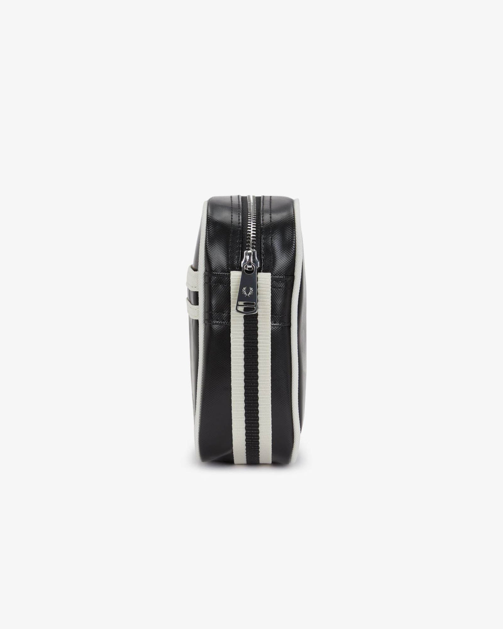 Fred Perry Classic Mini Shoulder Bag - Black/Ecru D57 | CHO | Designer Unisex Shoulder Bags