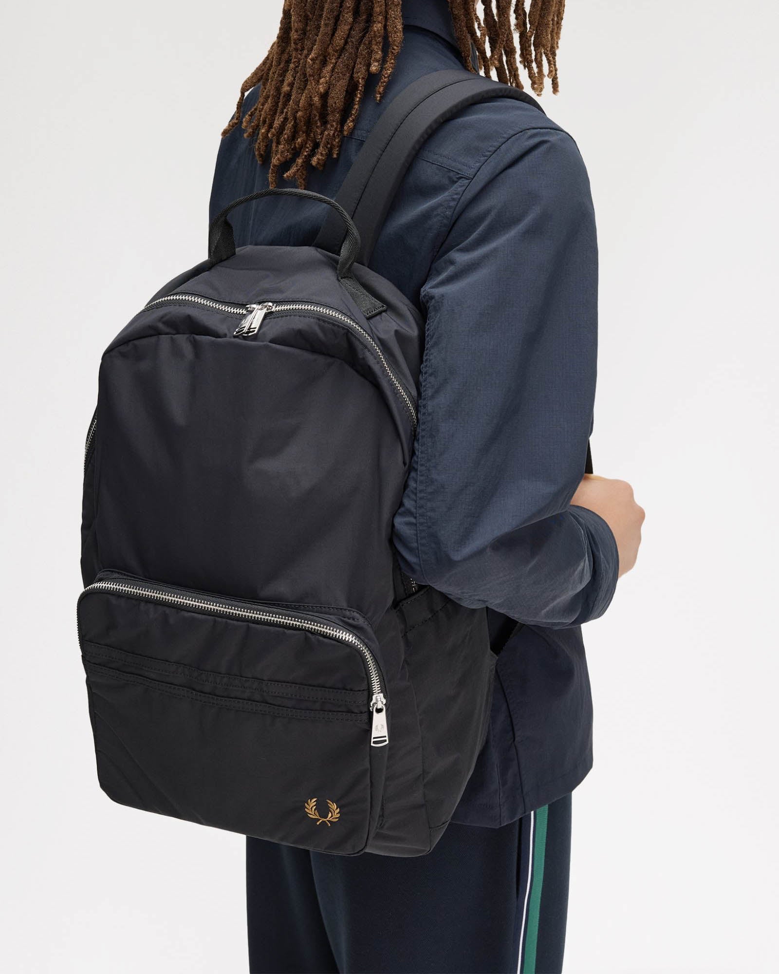Fred Perry Mens Brentham Backpack - Black 102 | CHO | Designer Mens Backpacks