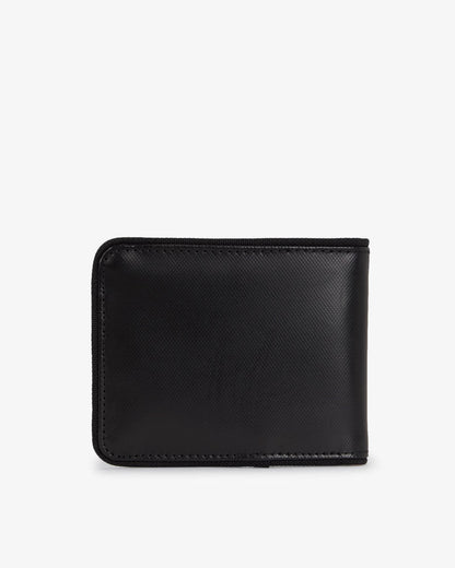 Fred Perry Mens Tonal Coated Polyester Billfold - Black/Gold 774 front