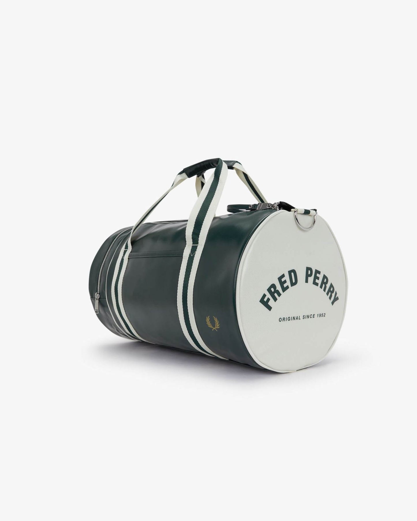Fred Perry Recycled Polyester Classic Barrel Bag - Grassroots /Ecru 81A