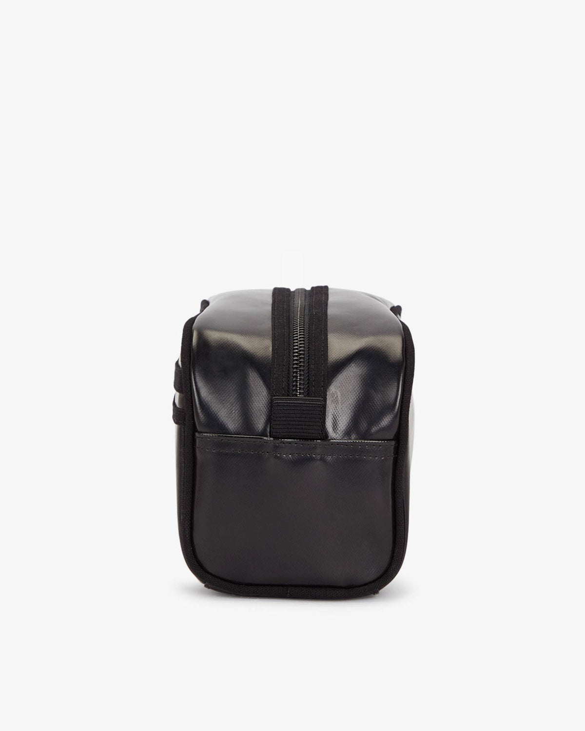 Fred Perry Mens Tonal Coated Poly Wash Bag - Black/Gold 774 side