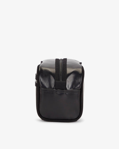 Fred Perry Mens Tonal Coated Poly Wash Bag - Black/Gold 774 side